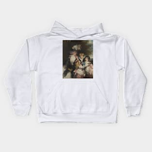 Lady Smith (Charlotte Delaval) and Her Children (George Henry, Louisa, and Charlotte) by Joshua Reynolds Kids Hoodie